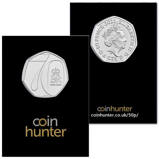 2022 Platinum Jubilee Circulation 50p [Coin Hunter card]