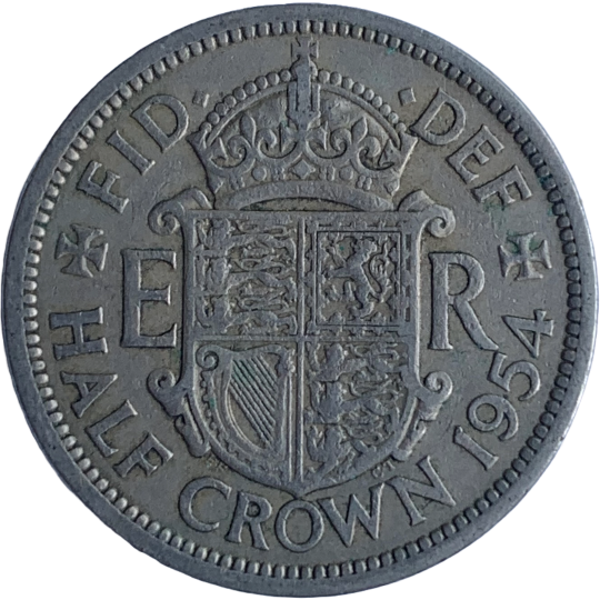 Reverse: Elizabeth II 1954 Half Crown