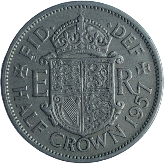 Reverse: Elizabeth II 1957 Half Crown
