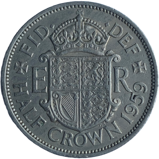 Reverse: Elizabeth II 1959 Half Crown