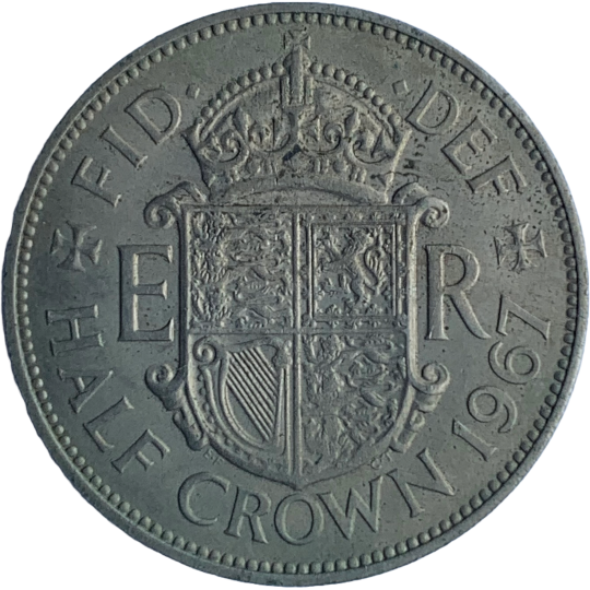 Reverse: Elizabeth II 1967 Half Crown