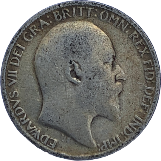 Obverse: Edward VII 1910 Sixpence