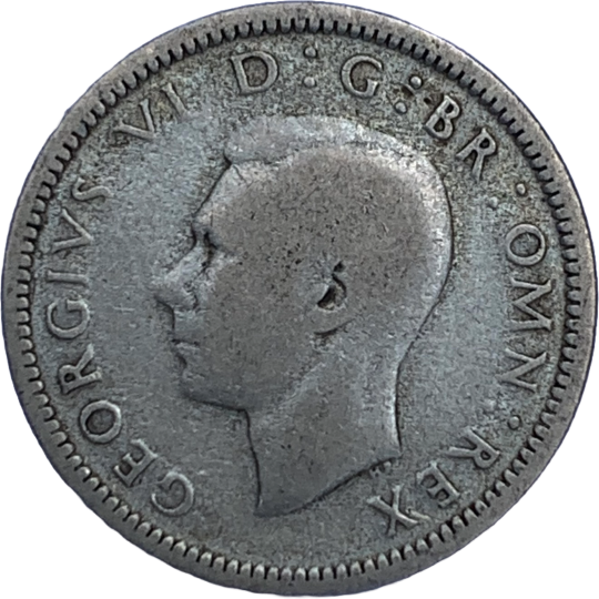 Obverse: George VI 1937 Sixpence