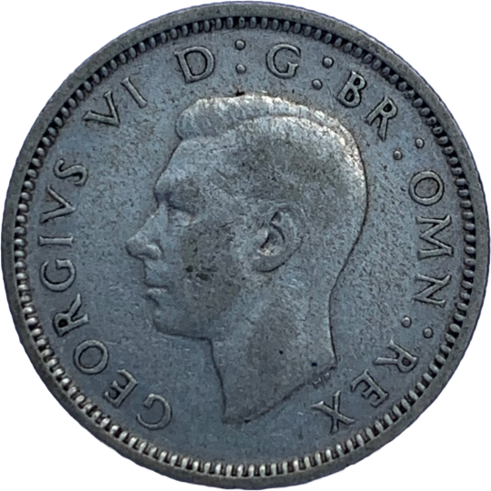 Obverse: George VI 1939 Sixpence