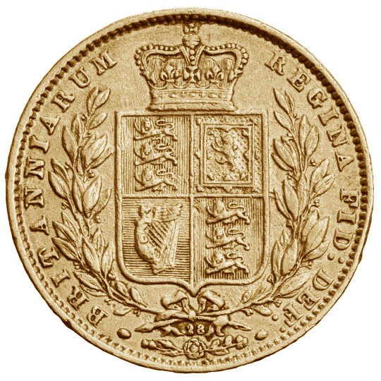 Reverse: Victoria 1869 Gold Sovereign