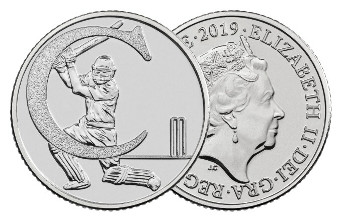 2019 10p Coin C - Cricket