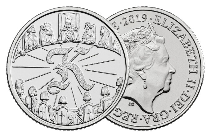 2019 10p Coin K - King Arthur