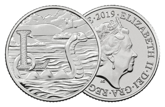 2019 10p Coin L - Loch Ness Monster