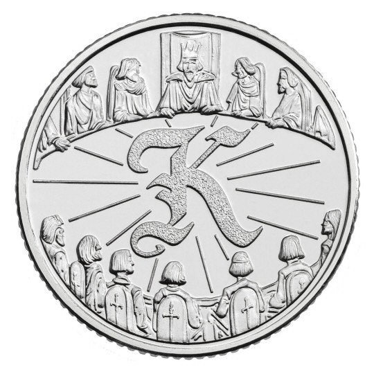 2018 10p Coin K - King Arthur