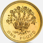 Circulation £1 Coin: Flax Plant and royal diadem