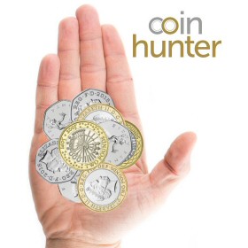 Coin Checker hand with 2005 Gunpowder Plot £2