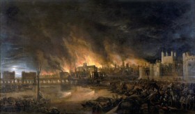 The Great Fire of London by an unknown artist
