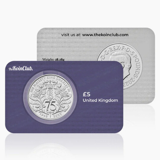 2023 The 75th Birthday of His Majesty King Charles III £5 Coin [Koin Club card]