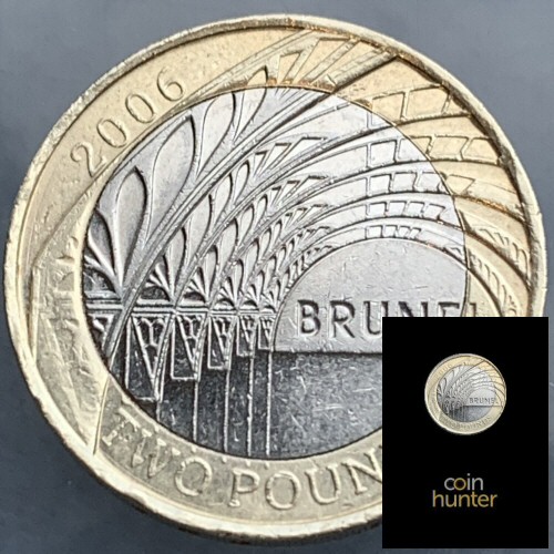 2006 Isambard Kingdom Brunel Paddington Station £2 Coin [Coin Hunter card]