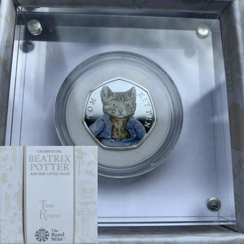 2017 Tom Kitten Silver Proof 50p Beatrix Potter