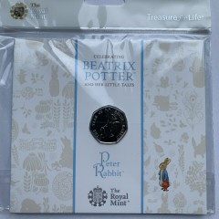 2017 Beatrix Potter Peter Rabbit Brilliant Uncirculated 50p [Royal Mint pack]