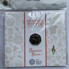 2017 Beatrix Potter Benjamin Bunny Brilliant Uncirculated 50p [Royal Mint pack]