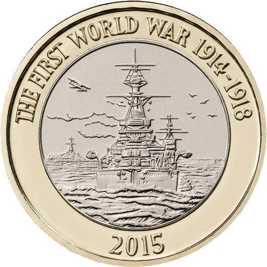 2015 £2 Coin First World War Centenary Navy