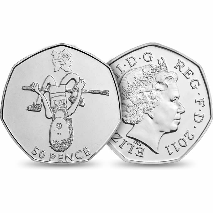 50p Coin 2011 Athletics (Reverse / Obverse)