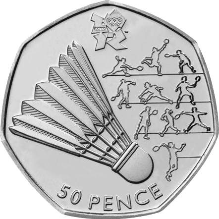 2011 50p Coin Badminton