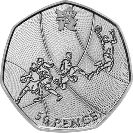2011 50p Coin Basketball