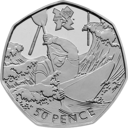 2011 50p Coin Canoeing