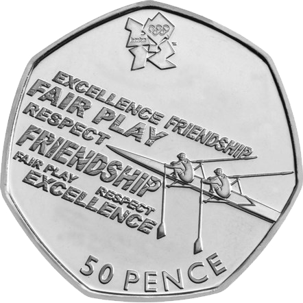 2011 50p Coin Rowing