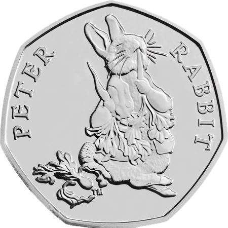 2018 50p Coin Peter Rabbit