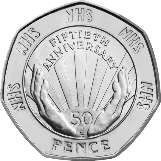 1998 50p Coin NHS