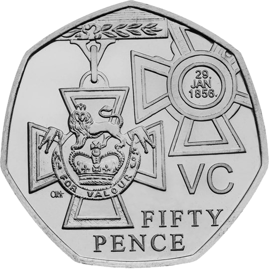 2006 50p Coin Victoria Cross medal