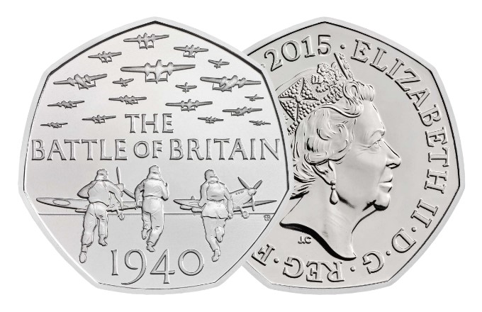 2015 50p Coin Battle of Britain (Reverse / Obverse)