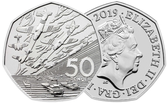 2019 50p Coin 50 Years of the 50p D-Day Landings