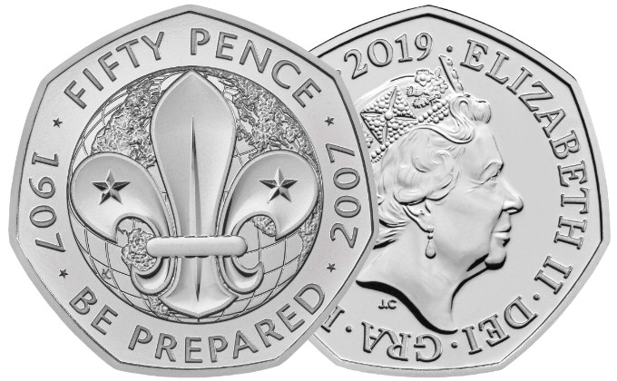 50p Coin 2019 50 Years of the 50p Scouting