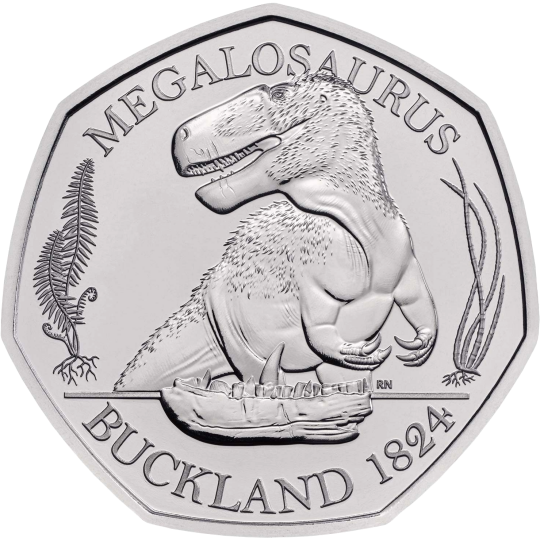 2020 50p Coin Dinosaur Megalosaurus