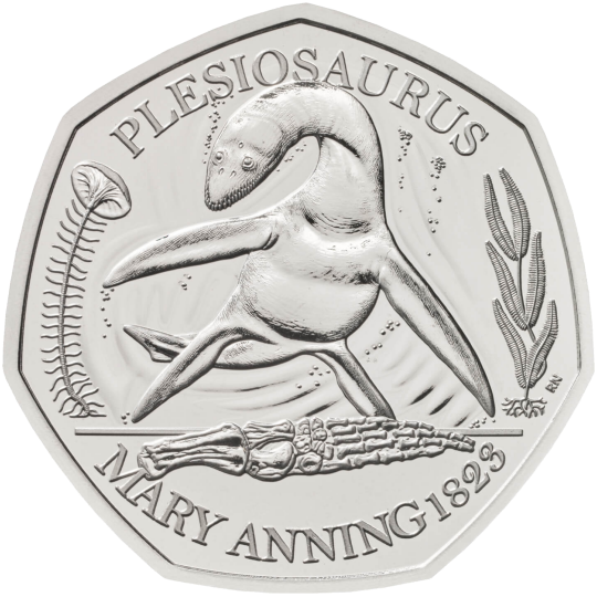 2021 50p Coin Dinosaur Plesiosaurus