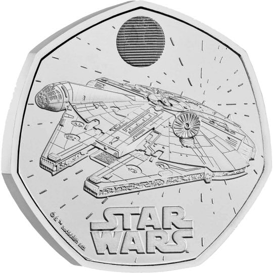 2024 50p Coin Star Wars Millennium Falcon