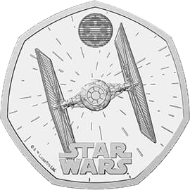 2024 50p Coin Star Wars Tie Fighter