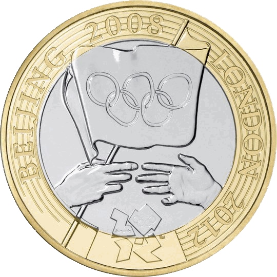 Reverse: Elizabeth II 2008 £2 Olympic Games Handover to London
