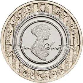 2017 Â£2 Coin Jane Austen
