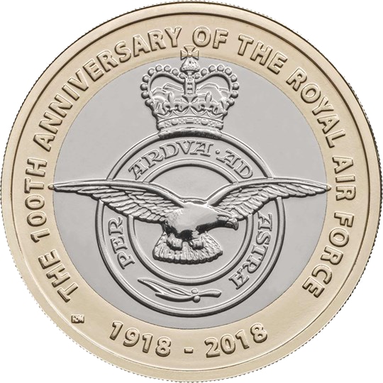 2018 Â£2 Coin RAF Centenary Badge