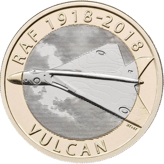 2018 Â£2 Coin RAF Centenary Vulcan