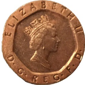 Bronze 20p Coin obverse