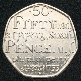 2005 Samuel Johnsons Dictionary 50 Pence