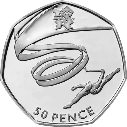 Gymnastics 50p Coin