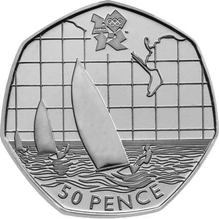 2011 50p Coin Sailing