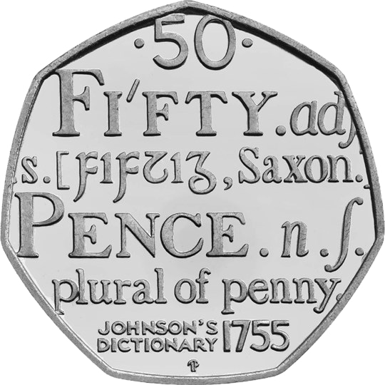 Dictionary 50p Coin