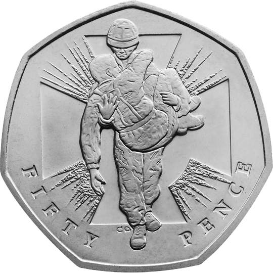Victoria Cross heroic acts 50p Coin