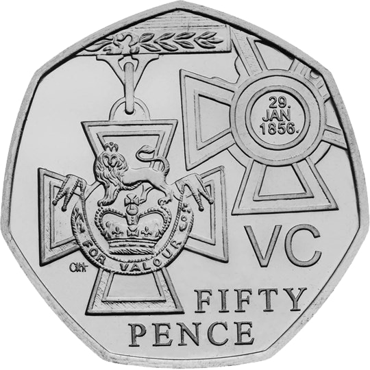Victoria Cross medal 50p Coin