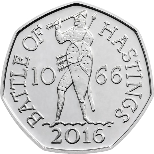 Reverse: Elizabeth II 2016 50p Battle of Hastings