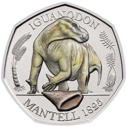 Dinosaur Iguanodon 50p Coin